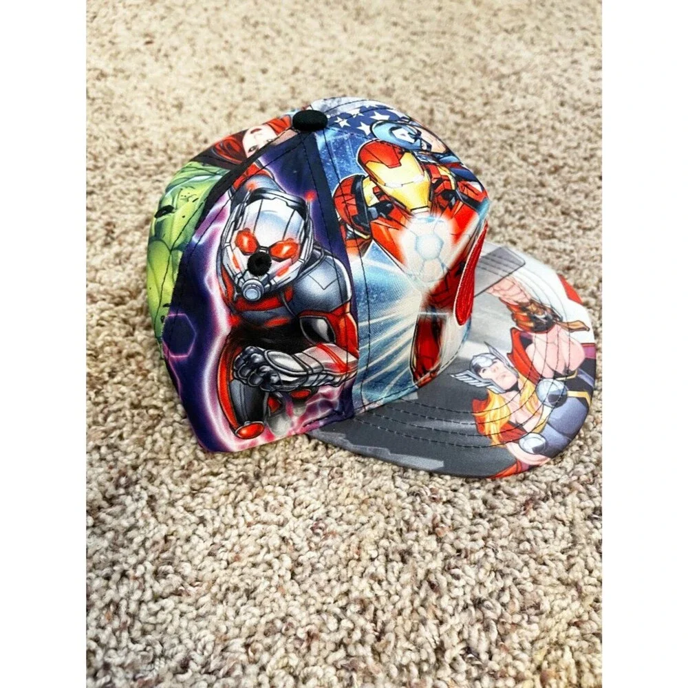Marvel Avengers Snapback Hat Kids OSFM Iron Man Hulk Captain America Thor